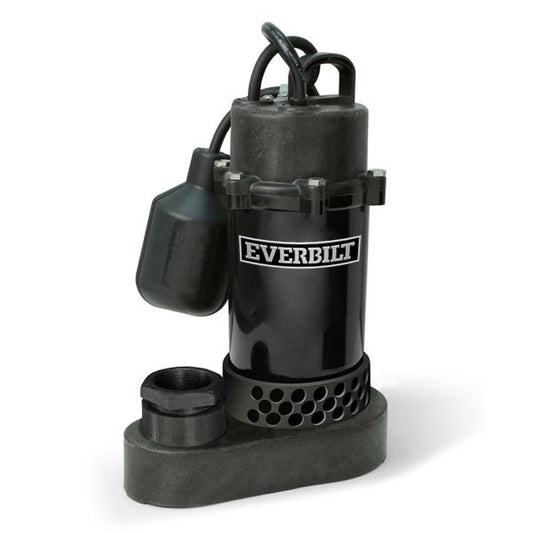 1/4 HP Aluminum Submersible Sump Pump Tether Switch