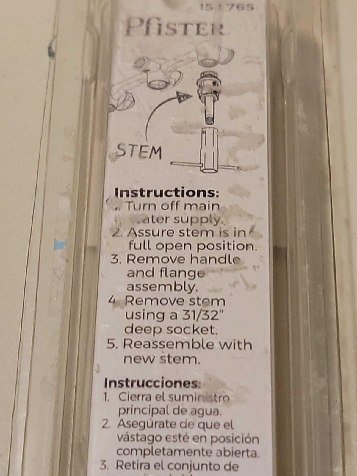 Pfister 910-374 Marquis Hot and Cold Replacement Stem for Tub and Shower Faucets