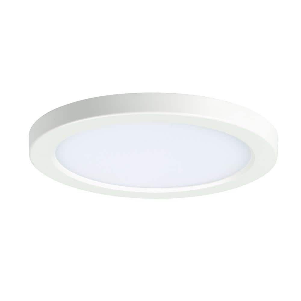 3-in-1 Universal Installation 5/6 in. White Integrated LED Recessed Light with Selectable Color Temperature, (1-Pack)