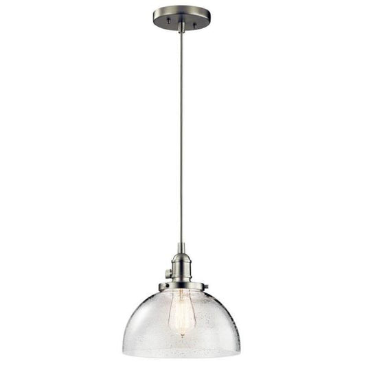 KICHLER Avery 9.25" 1 Light Wall Sconce with Clear Seeded Glass Brushed Nickel