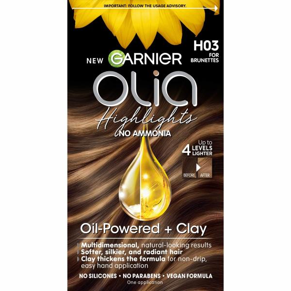 Garnier Olia Oil Powered Ammonia Brunettes Free Highlights Kit  - H03