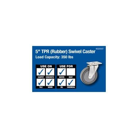 Titan Casters 350 Lb 5" Swivel Dyna Tread Wheel