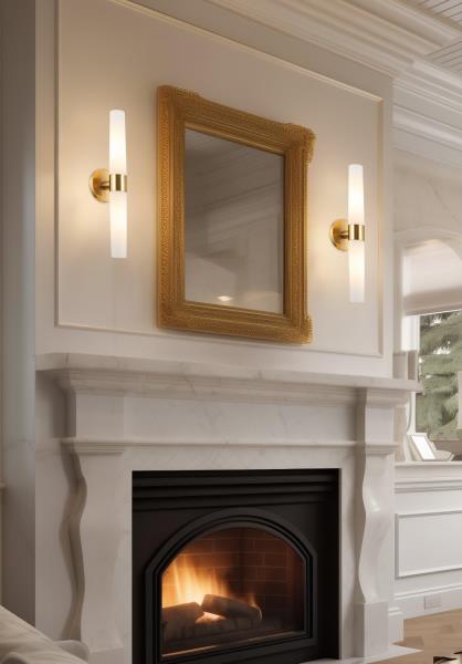 Kira Home Duo 21" 2-Light Modern Wall Sconce + Tapered Frosted Glass Shades for Bathroom/Vanity, Cool Brass Finish