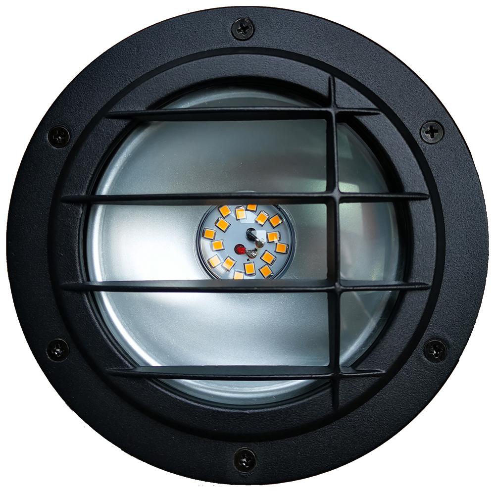 Low Voltage 500 Lumens Black Outdoor Integrated LED in Ground Well Light