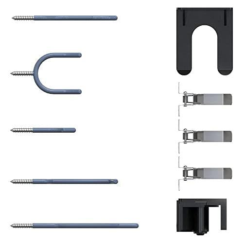 National Hardware N900-006 Garage Storage Tool Wall Hanger Hooks and Holder Clips for Brooms  Rakes  Bikes  Ladders  Gray