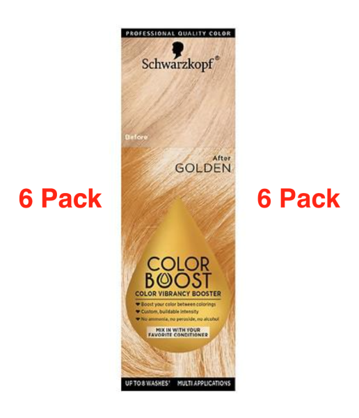 Schwarzkopf 6pk Color Boost Color Vibrancy Booster Golden 1 Fl Oz