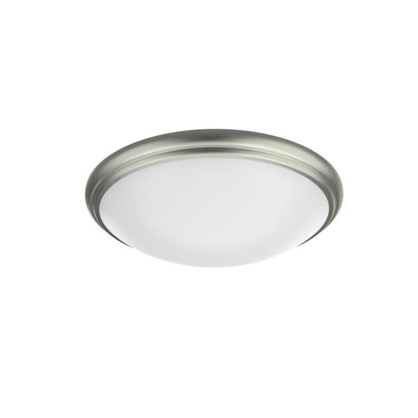 12 in. Light Brushed Nickel and Oil-Rubbed Bronze Adjustable CCT Integrated LED Flush Mount with Interchangeable Trim