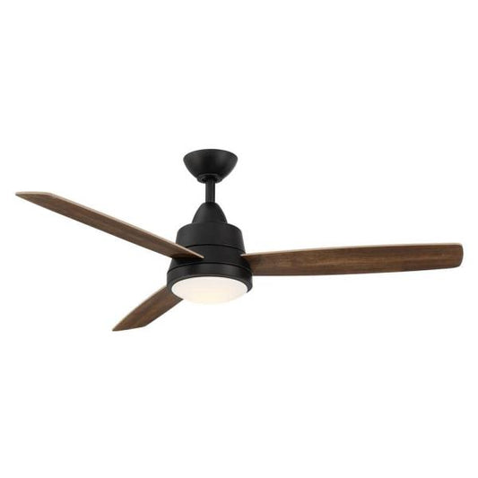 READ Hampton Bay Caprice 52 in. Indoor Matte Black Ceiling Fan