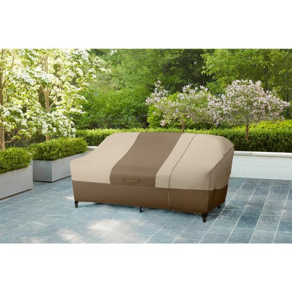 38" L X 77.3" W X 31" H Beige Patio Furniture Loveseat or Sofa (2-in-1) Cover
