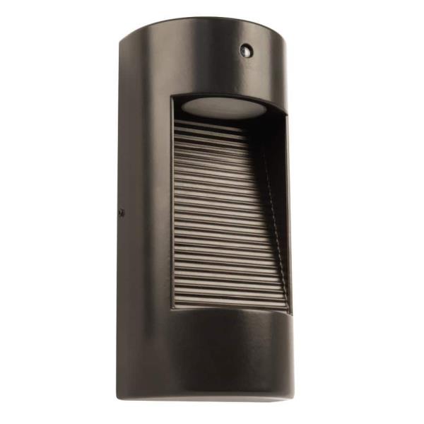 25-Watt Equivalent Integrated LED Bronze Dusk to Dawn Photocell Sensor Security Down Light Outdoor Wall Pack Light 5000K