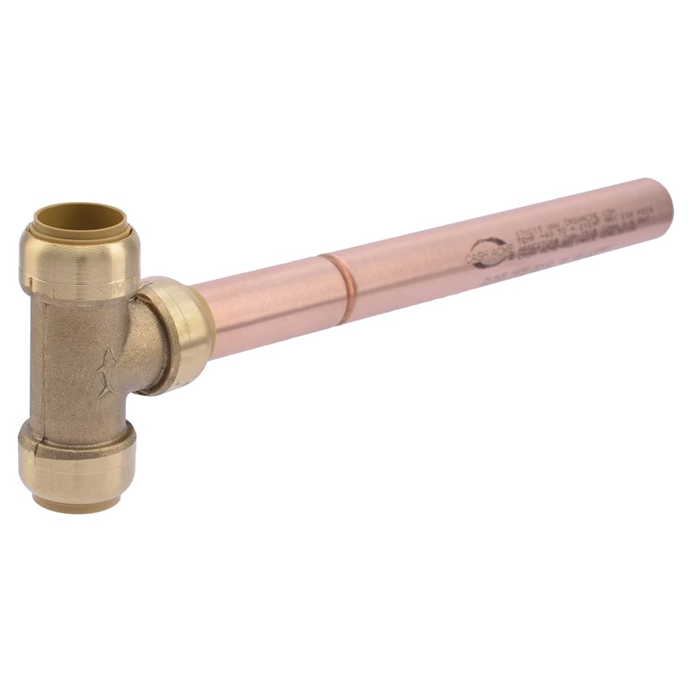 SharkBite 3/4 in Push-to-Connect Brass Water Hammer Arrestor Tee 22632LF