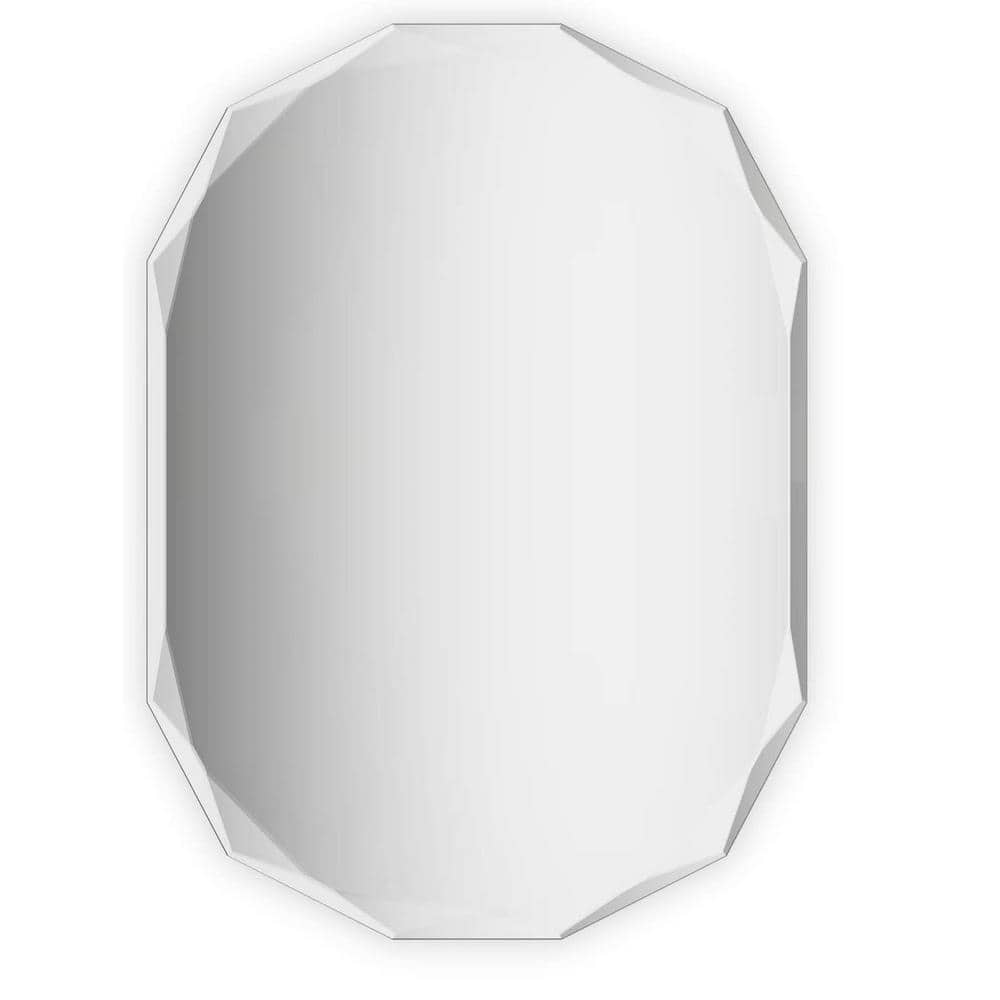 30 in. W X 36 in. H Rectangular Frameless Beveled Edge Wall Bathroom Vanity Mirror