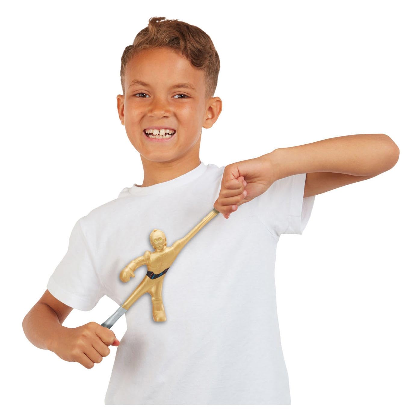 STRETCH ARMSTRONG Star Wars C3PO Toy - Fully Stretchable C3PO Action Figure for Amazing Stretchy Fun - Mini 6-Inch Protocol Droid Toy for Ages 5+