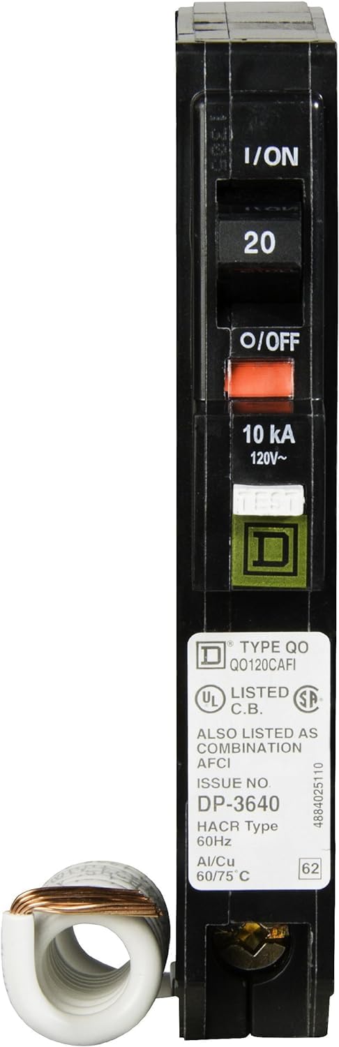 Square D QO120CAFI QO 20A Arc Fault Breaker