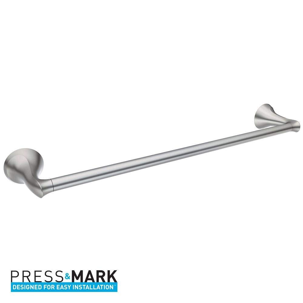 Moen Darcy 18 in. Towel Bar with Press and Mark in Brushed Nickel