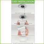 Low Profile 5 in. White Square LED Flush Mount with Night Light Feature J-Box Compatible Dimmable 500 Lumens (4-Pack)