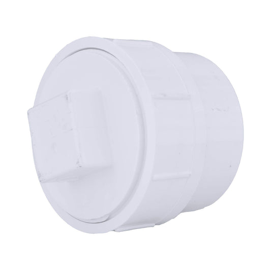 Charlotte Pipe 4" Cleanout Plug Adapter Pipe Fitting - Schedule 40 PVC DWV (Drain, Waste and Vent) Durable, Easy to Install, High Tensile and Sound Deadening for Home or Industrial Use (Single Unit)