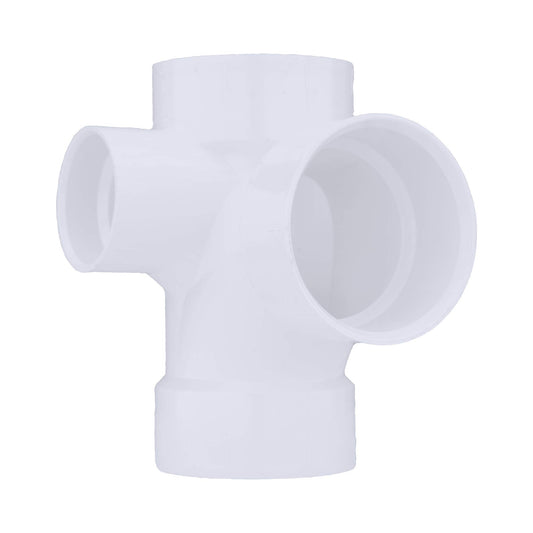 CHARLOTTE PIPE 3 x 3 x 3 x 2 DWV SANIT TEE W/LEFT SI DWV (DRAIN, WASTE AND VENT) (1 Unit Piece)