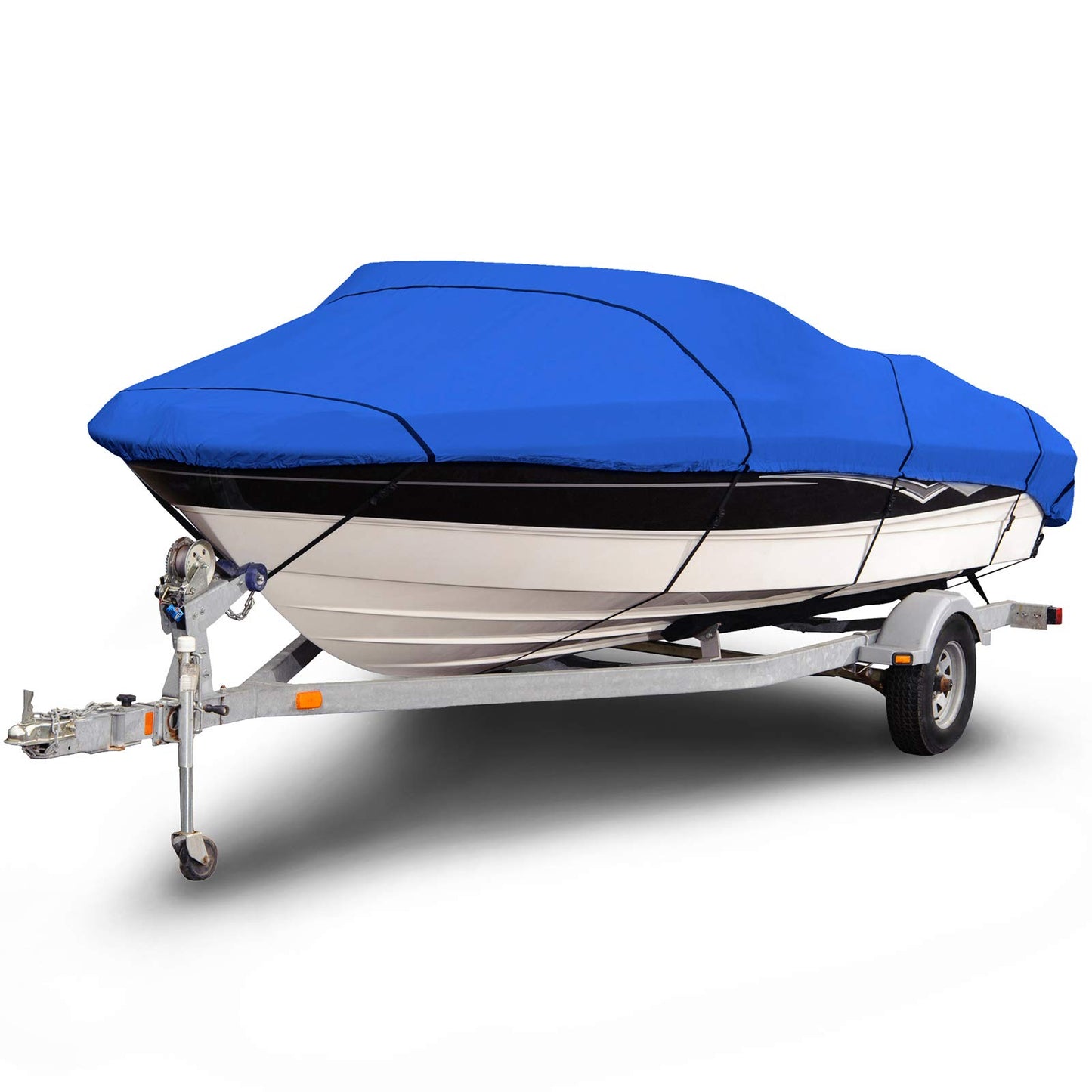 Budge B-1201-X3 1200 Denier V-Hull Runabout Boat Cover Gray 16'-18' Long (Beam Width Up to 90") Waterproof, Heavy Duty, UV Resistant