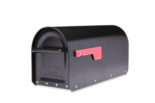 Architectural Mailboxes Sequoia Black Large Steel Heavy Duty Post Mount Mailbox