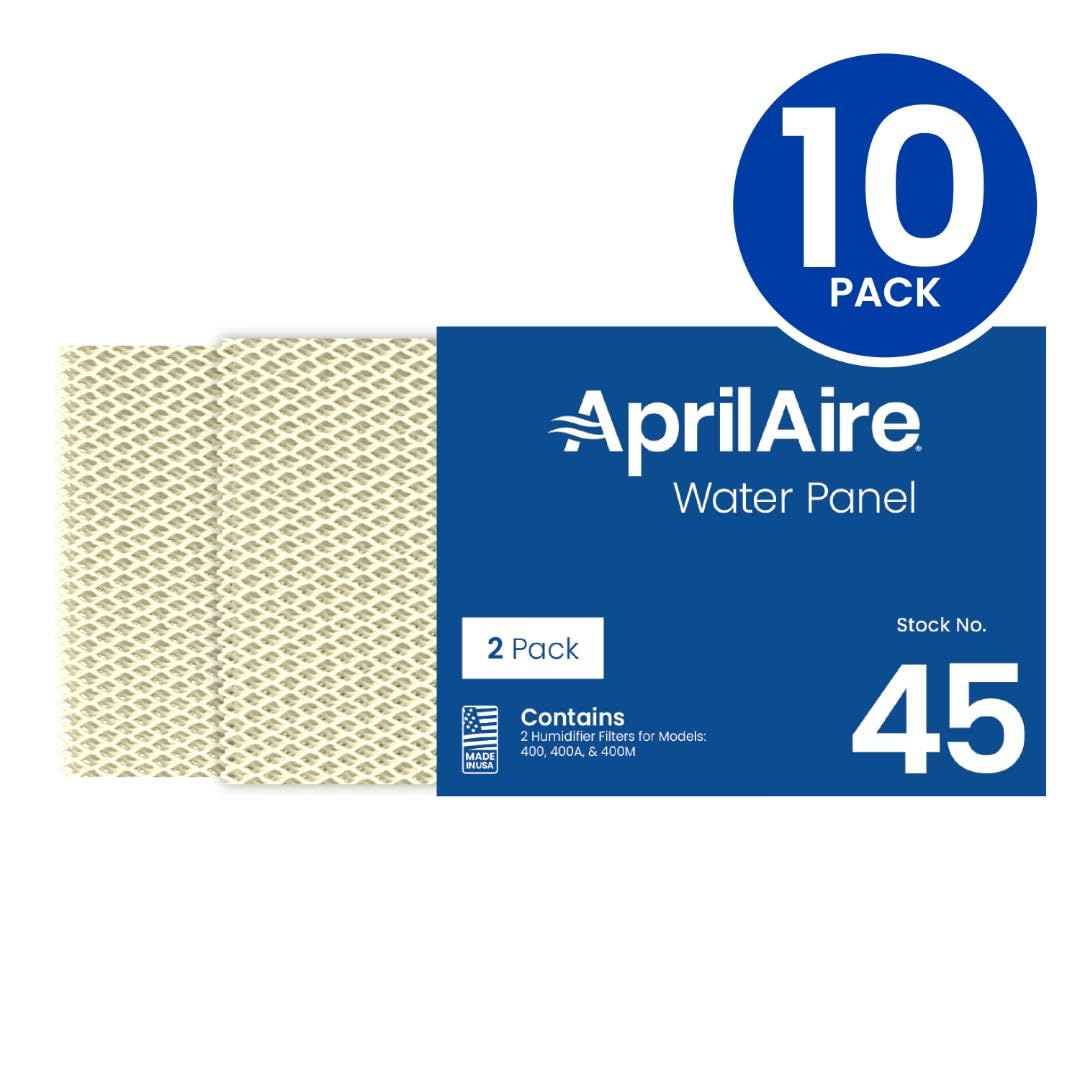 AprilAire 45 Water Panel Humidifier Filter Replacement for AprilAire Whole-House Humidifier Models 400, 400A, 400M (Pack of 10)
