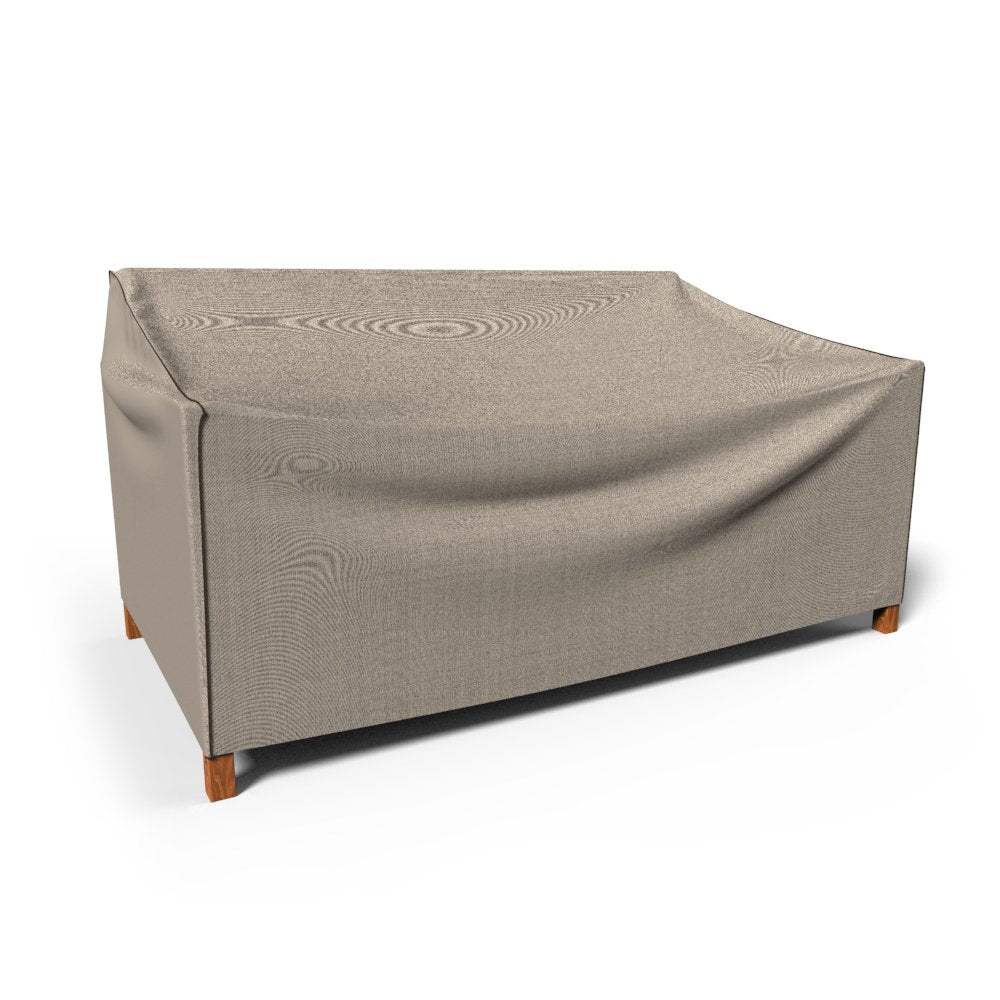 Budge P3A03PM1 English Garden Patio Loveseat Cover Heavy Duty and Waterproof, Small, Tan Tweed