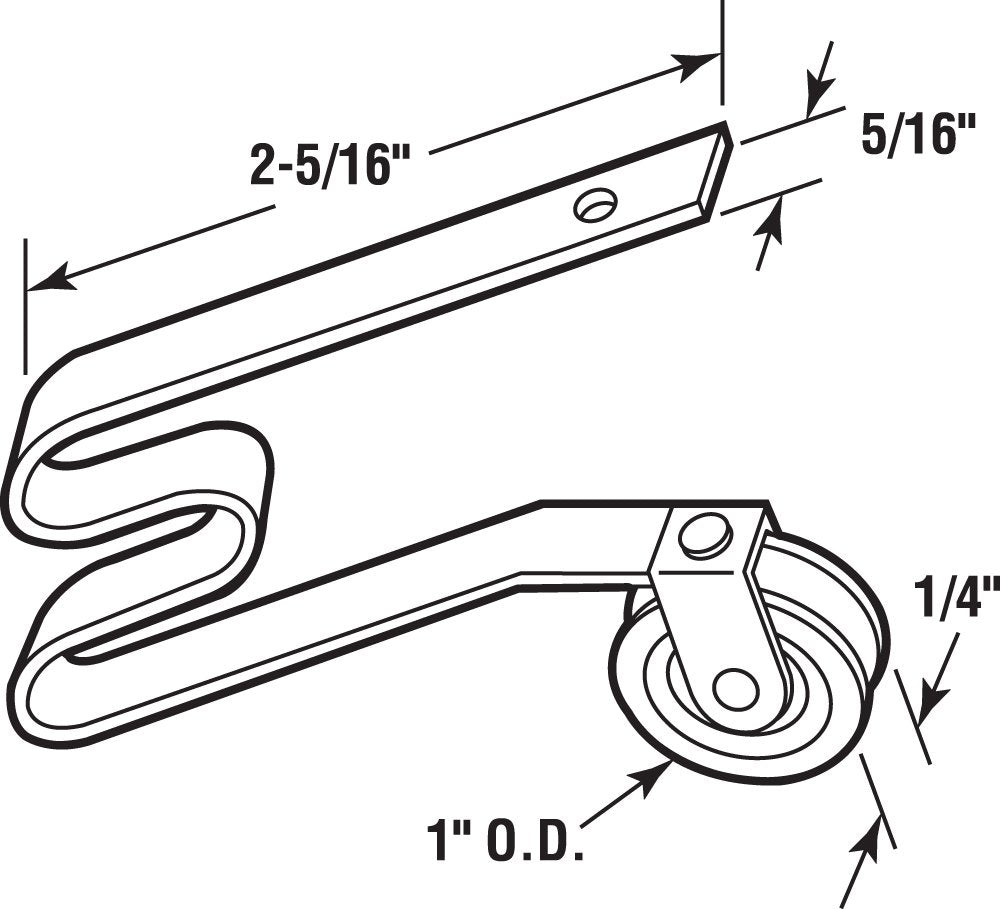 Prime-Line B 746 1 In. Stainless Steel, M Style Tension Spring Roller (2 Pack)