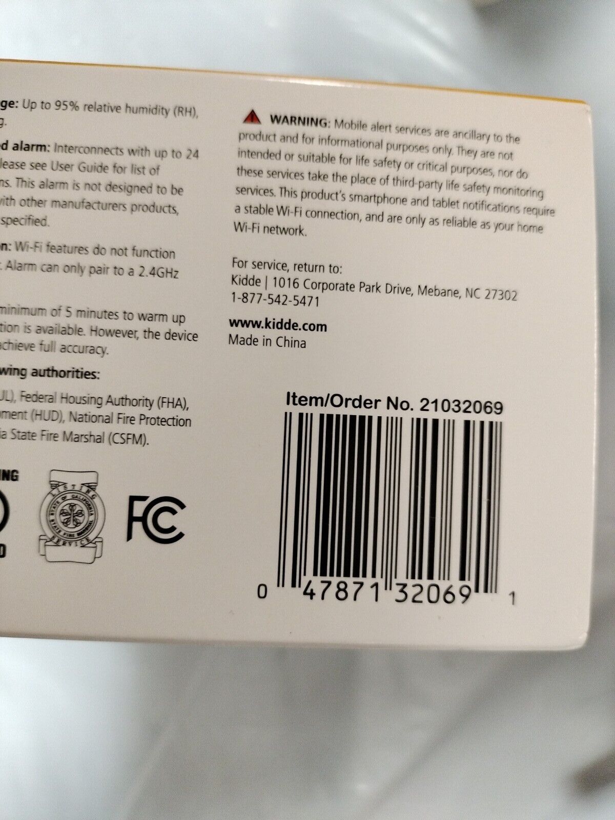 Smart Hardwired Wi-Fi Enabled Smoke Detector and Indoor Air Quality Monitor Photoelectric Sensor 21032069