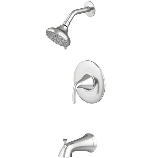 Irena Single-Handle 6-Spray Tub and Shower Faucet in Brushed Nickel (Valve Included)