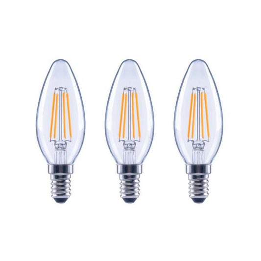 40-Watt Equivalent B11 Dimmable E12 Candelabra ENERGY STAR Clear Glass Candle LED Vintage Light Bulb Daylight (3-Pack)