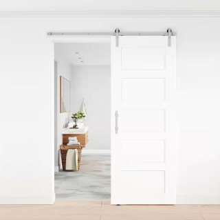 12 in. L Stainless Steel Pull and Flush Barn Door Handle Set