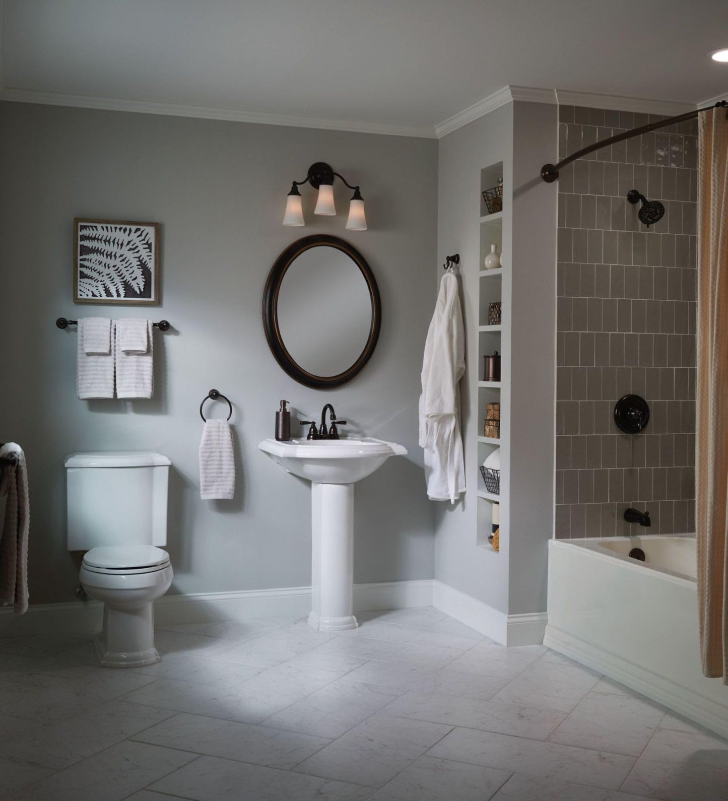 Moen Y2624BRB Banbury Towel Bar, Mediterranean Bronze, 24-Inch