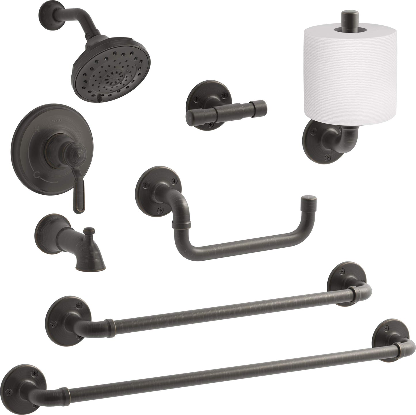 KOHLER Worth 24 in. Towel Bar in Oil-Rubbed Bronze