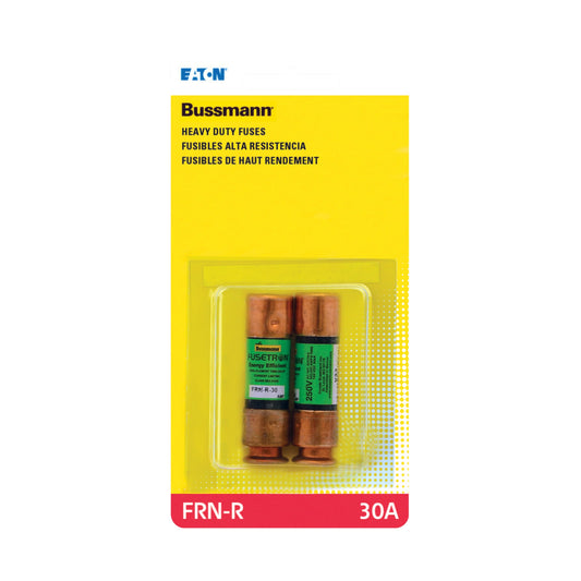 Bussmann FRN-R-30 Amp Brass 250-Volt Fusetron Dual Element Time-Delay RK5 Cartridge Fuse