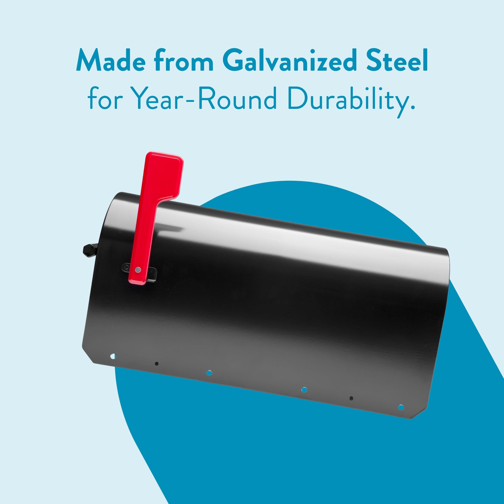 Architectural Mailboxes Sequoia Black Large Steel Heavy Duty Post Mount Mailbox