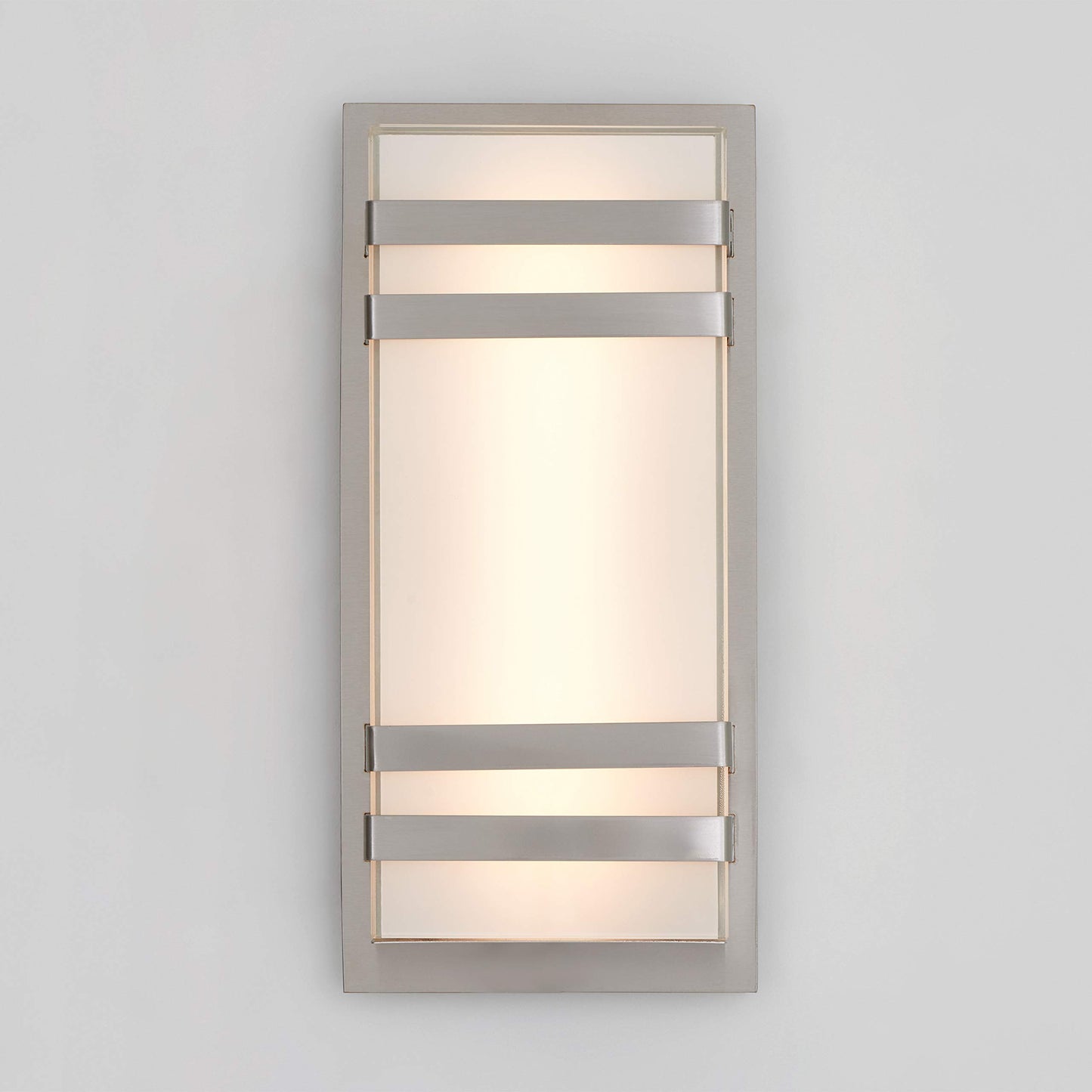 Artika Glow Box 3 Indoor/Outdoor Integrated LED Wall Sconce Light Fixture, Stainless Steel
