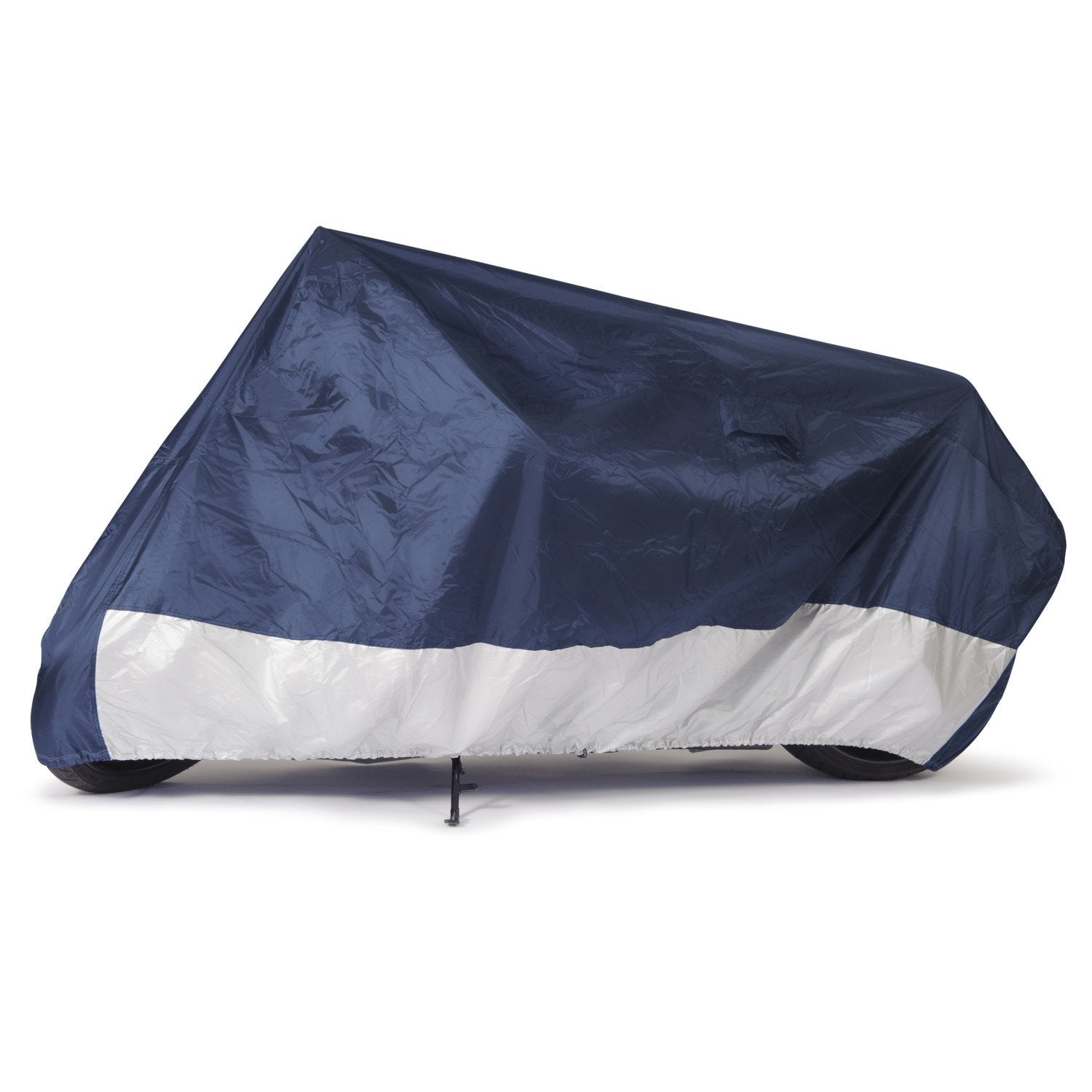 Budge Sportsman Motorcycle Cover, Navy/White, Water-Resistant, Universal Fit, Fits up to 114", Extra Large (MC-6)