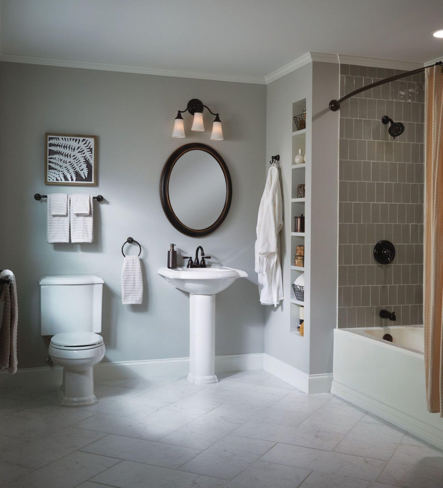 Moen Y2624BRB Banbury Towel Bar, Mediterranean Bronze, 24-Inch