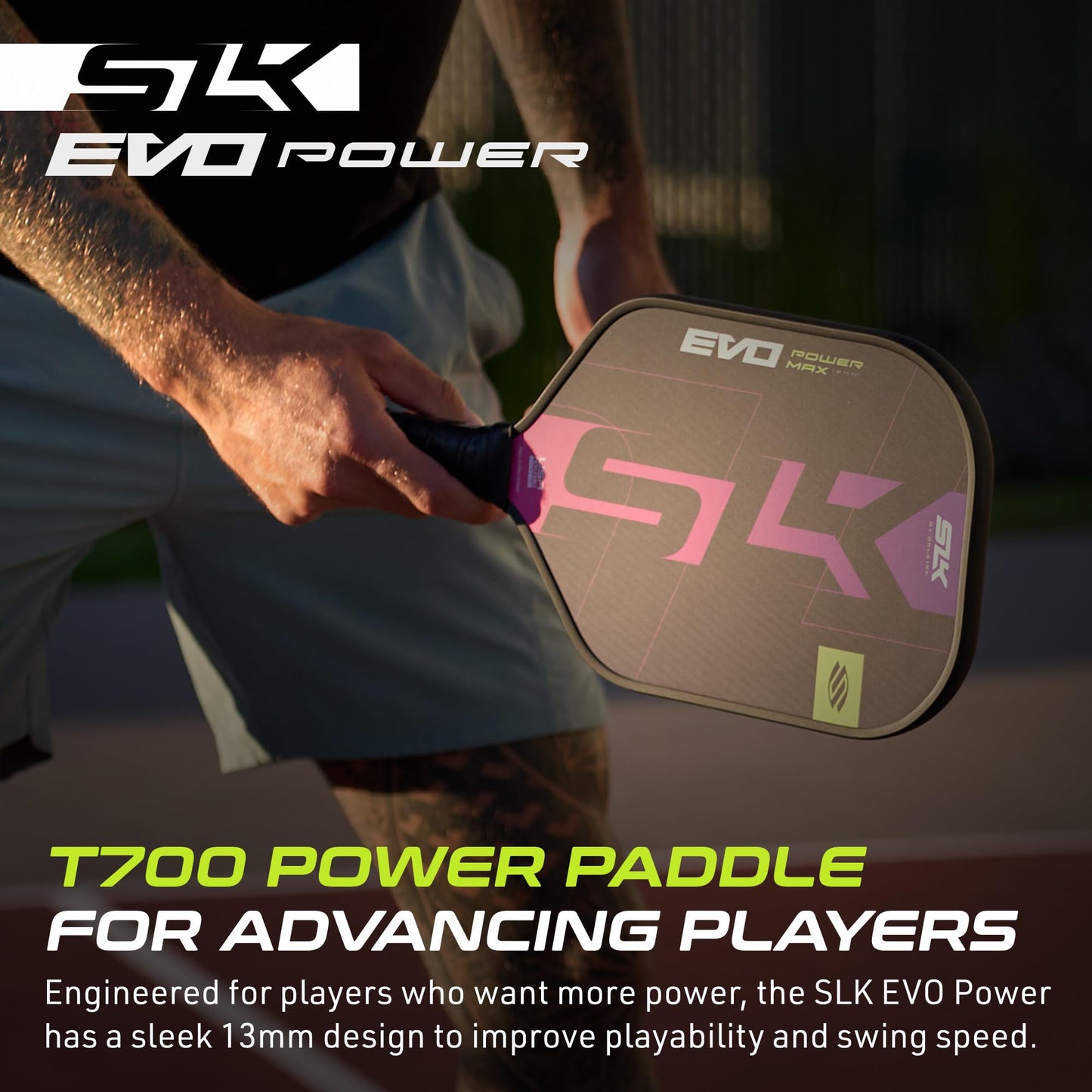 Selkirk Sport SLK Evo Power XL Pickleball Paddle by Selkirk Sport | G9 Power Carbon Fiber Pickleball Paddle with SpinFlex Surface and Rev-Hybrid Polymer Core | Power Magenta XL