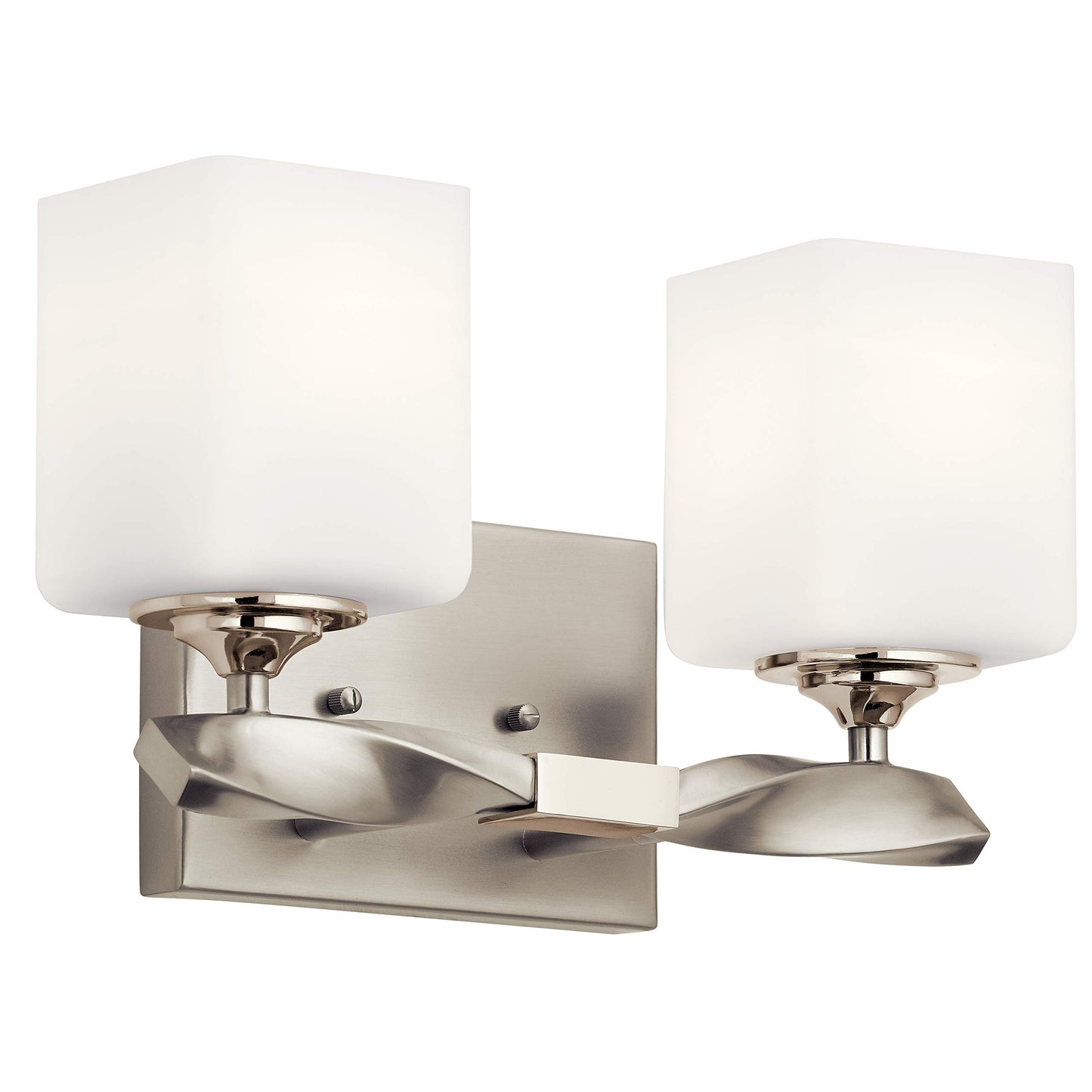 NO GLASS SHADES KICHLER Marette 13.5 " 2 Light Vanity Light in Brushed Nickel