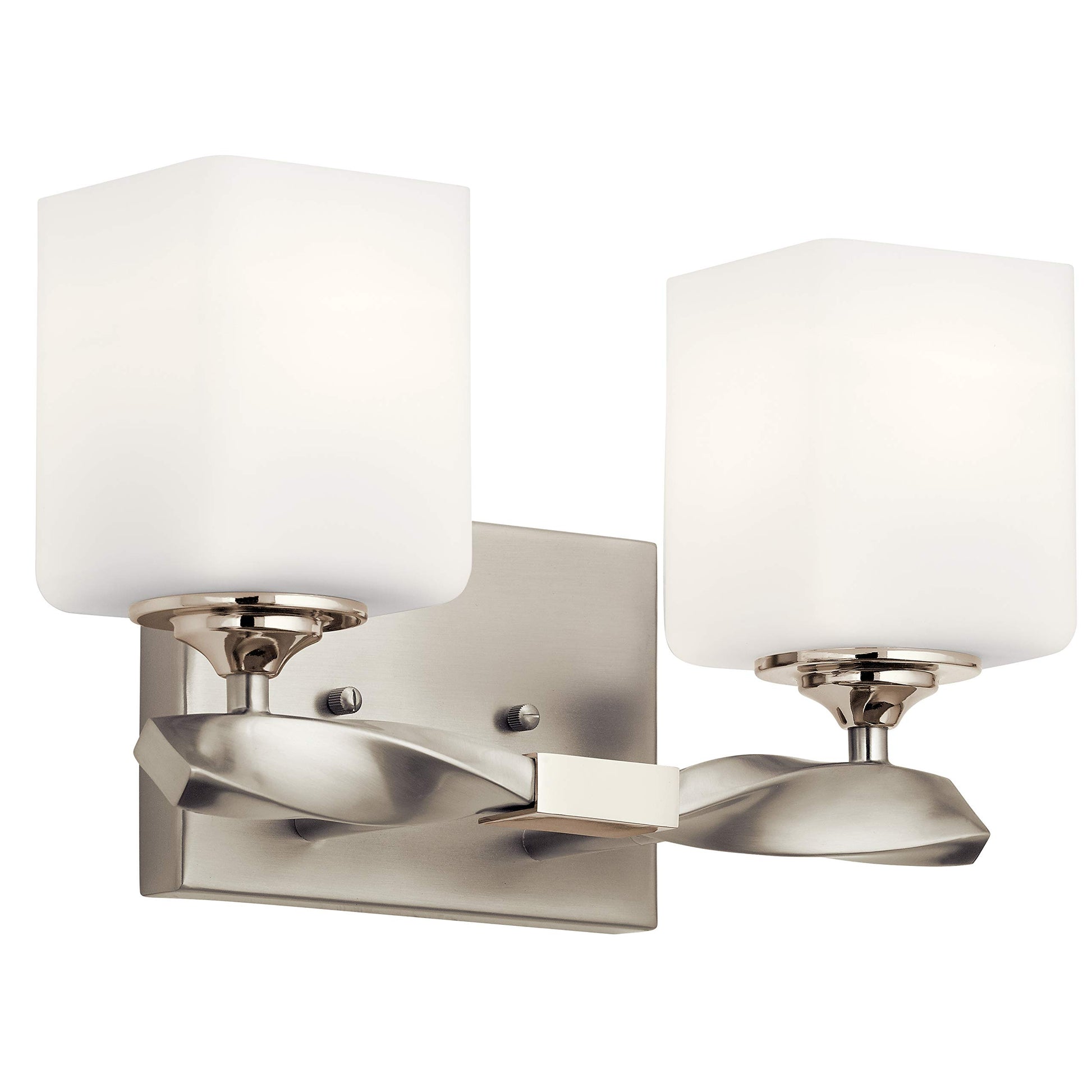 NO GLASS SHADES KICHLER Marette 13.5 " 2 Light Vanity Light in Brushed Nickel