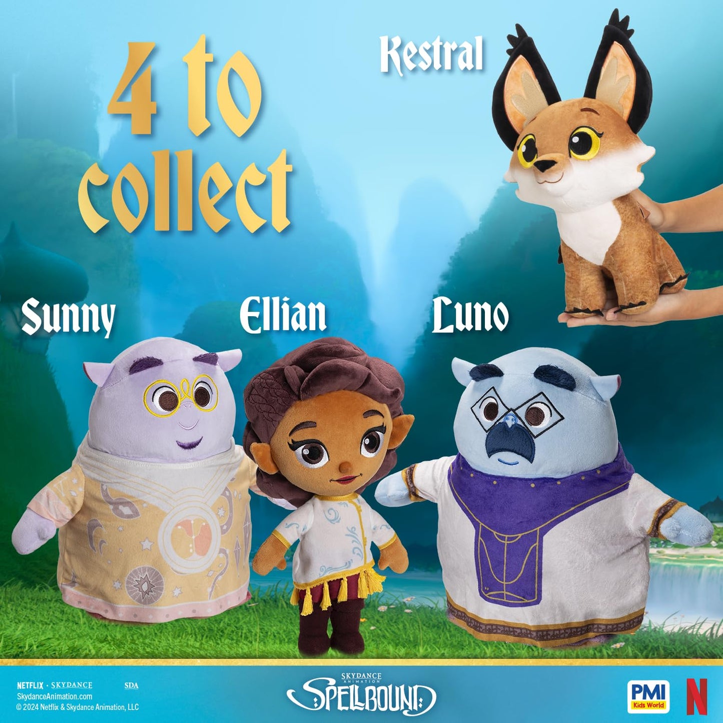 Spellbound Movie Collection - 12 Inch Huggable Plush Characters - Collect Them All (Sunny)