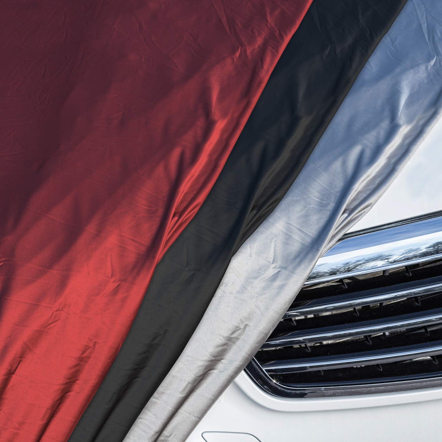 Budge Indoor Stretch Car Cover, Luxury Indoor Protection, Soft Inner Lining, Breathable, Dustproof, Car Cover fits Cars up to 170", Black