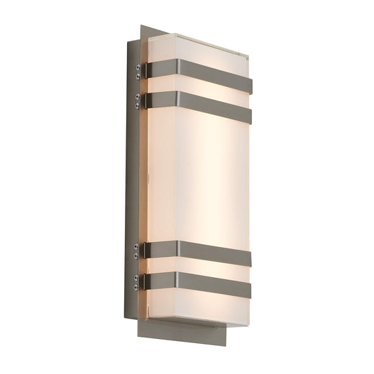 Artika Glow Box 3 Indoor/Outdoor Integrated LED Wall Sconce Light Fixture, Stainless Steel