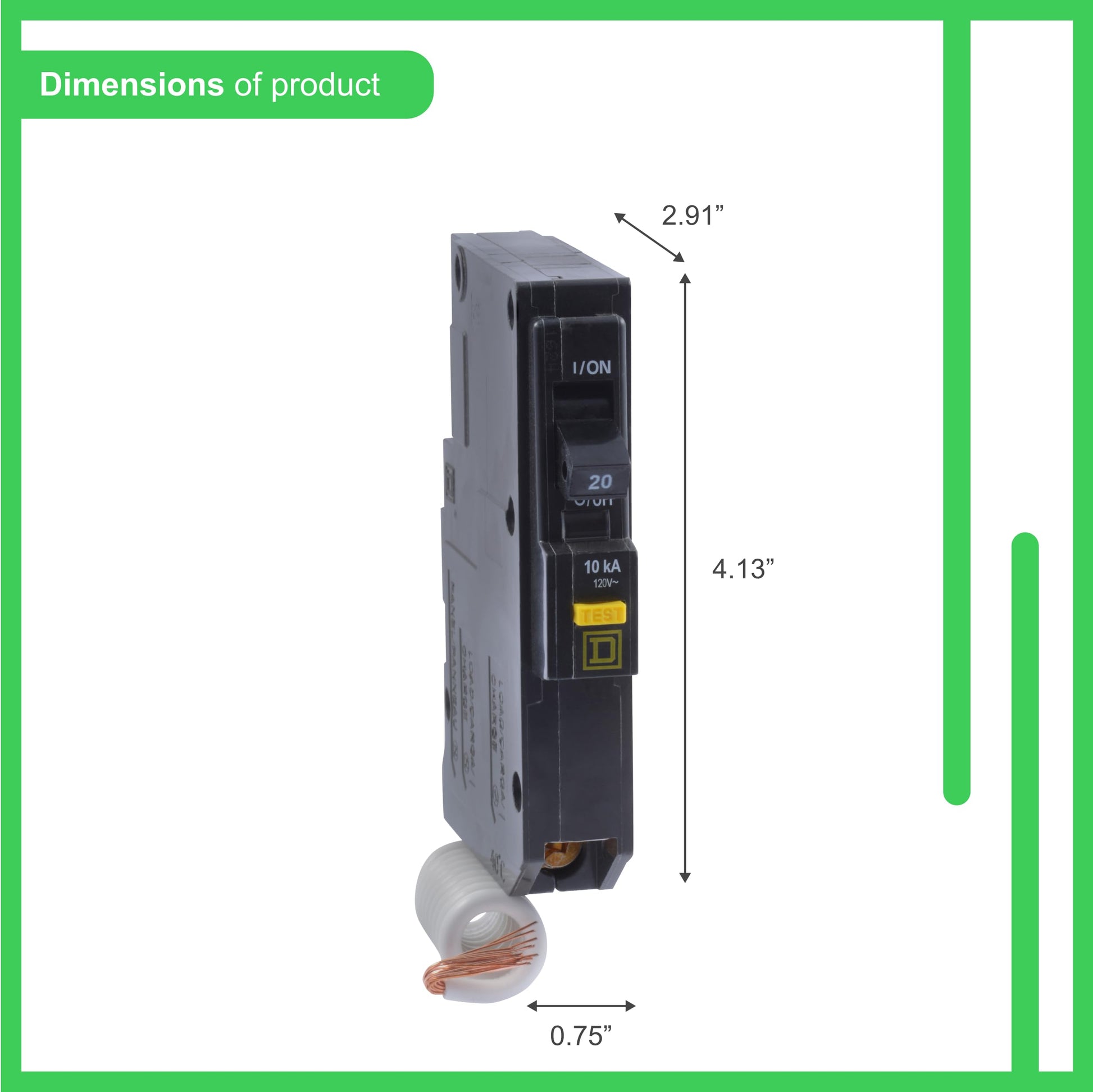 Square D by Schneider Electric Square D - QO120GFICP QO Qwik-Gard 20 Amp Single-Pole GFCI Circuit Breaker