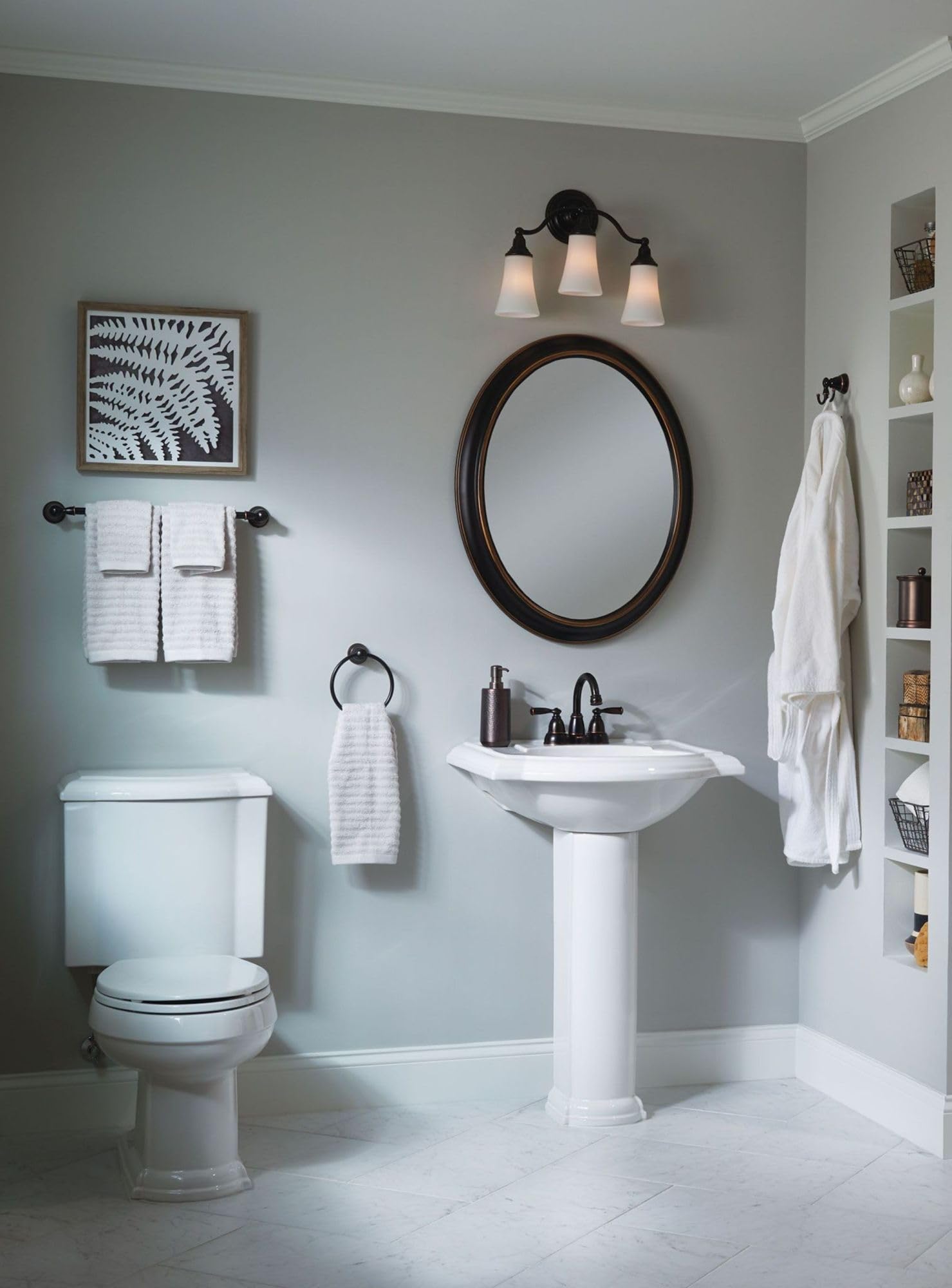 Moen Y2624BRB Banbury Towel Bar, Mediterranean Bronze, 24-Inch