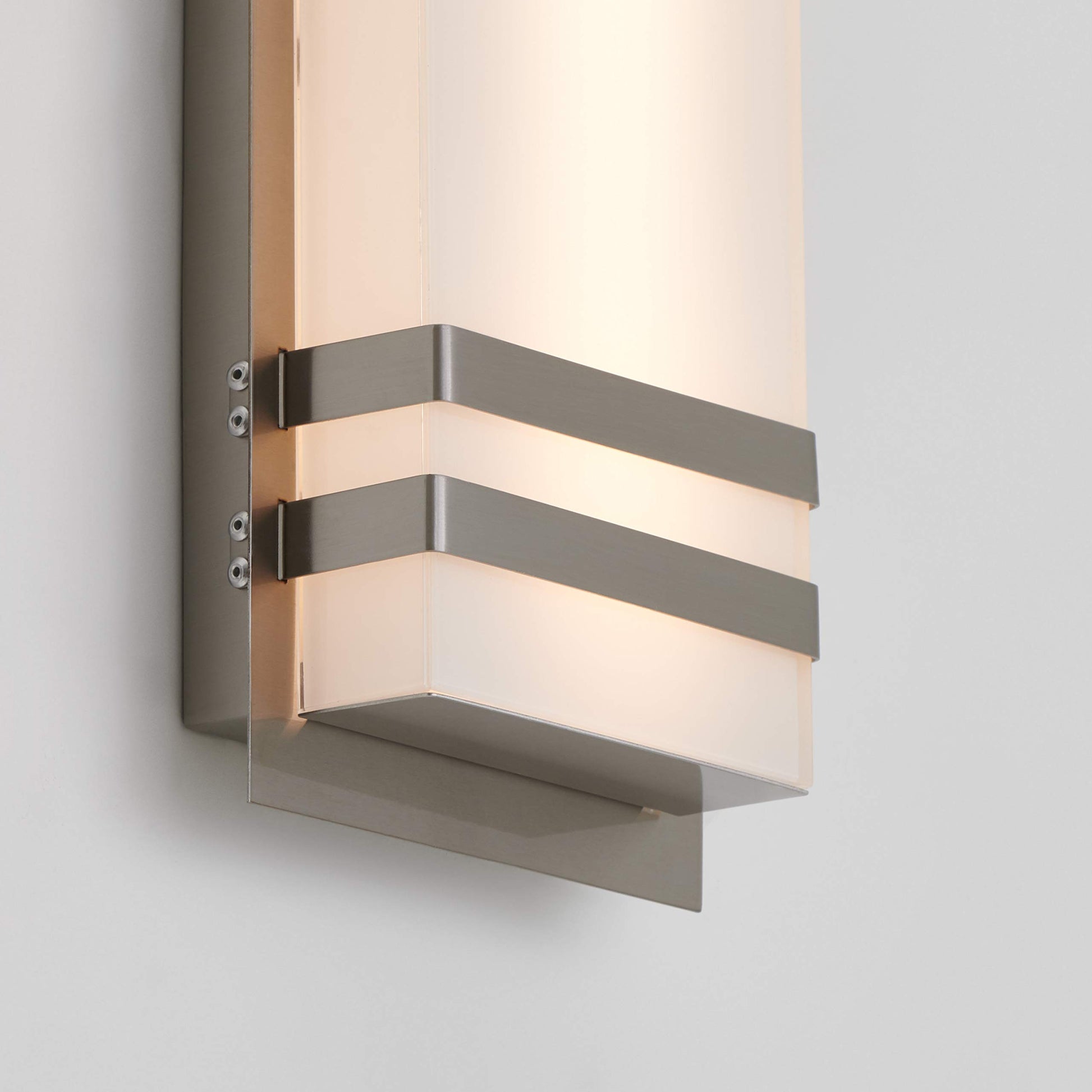 Artika Glow Box 3 Indoor/Outdoor Integrated LED Wall Sconce Light Fixture, Stainless Steel
