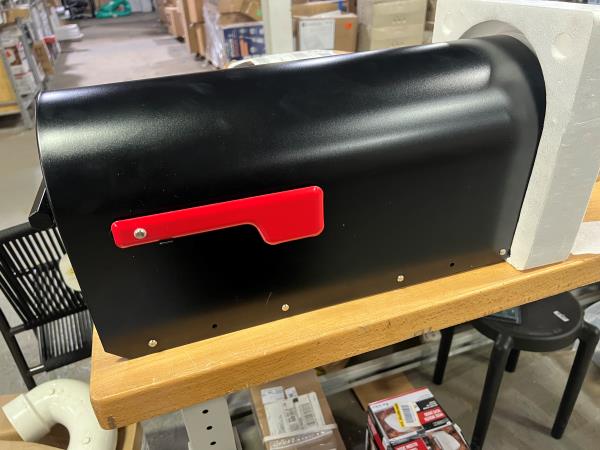 Architectural Mailboxes Sequoia Black Large Steel Heavy Duty Post Mount Mailbox