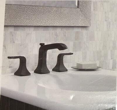 Kohler Rubicon 8 in. Widespread 2-Handle Bathroom Faucet in Matte Black (Valve Included)