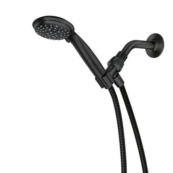 Attune 6-Spray Patterns Wall Mount 4 in. Handheld Showerhead in Matte Black